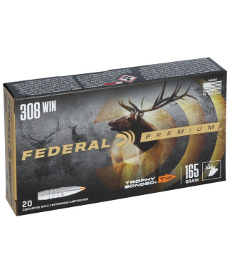 Munición metálica FEDERAL Trophy Bonded Tip - 308 Win. - 165 grains