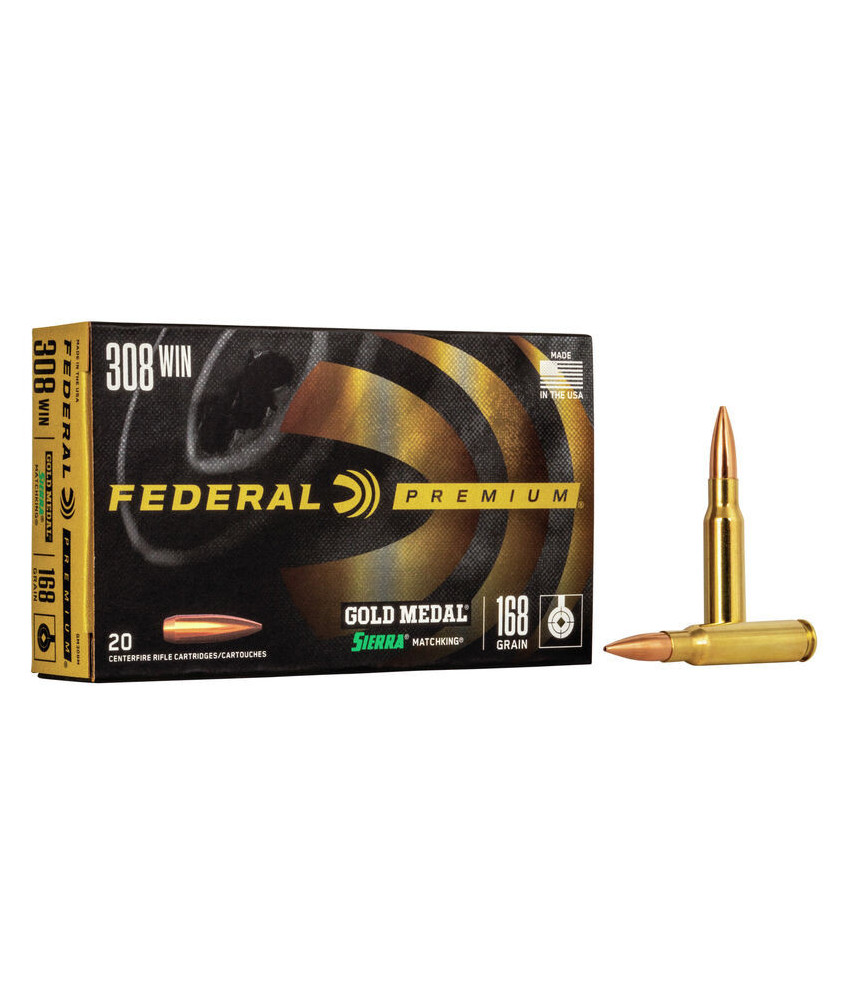 Munición metálica FEDERAL Gold Medal Sierra MatchKing - 308 Win. - 168 grains