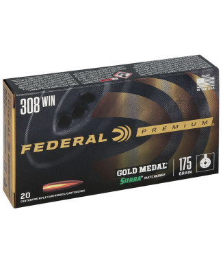 Munición metálica FEDERAL Gold Medal Sierra MatchKing - 308 Win. - 175 grains