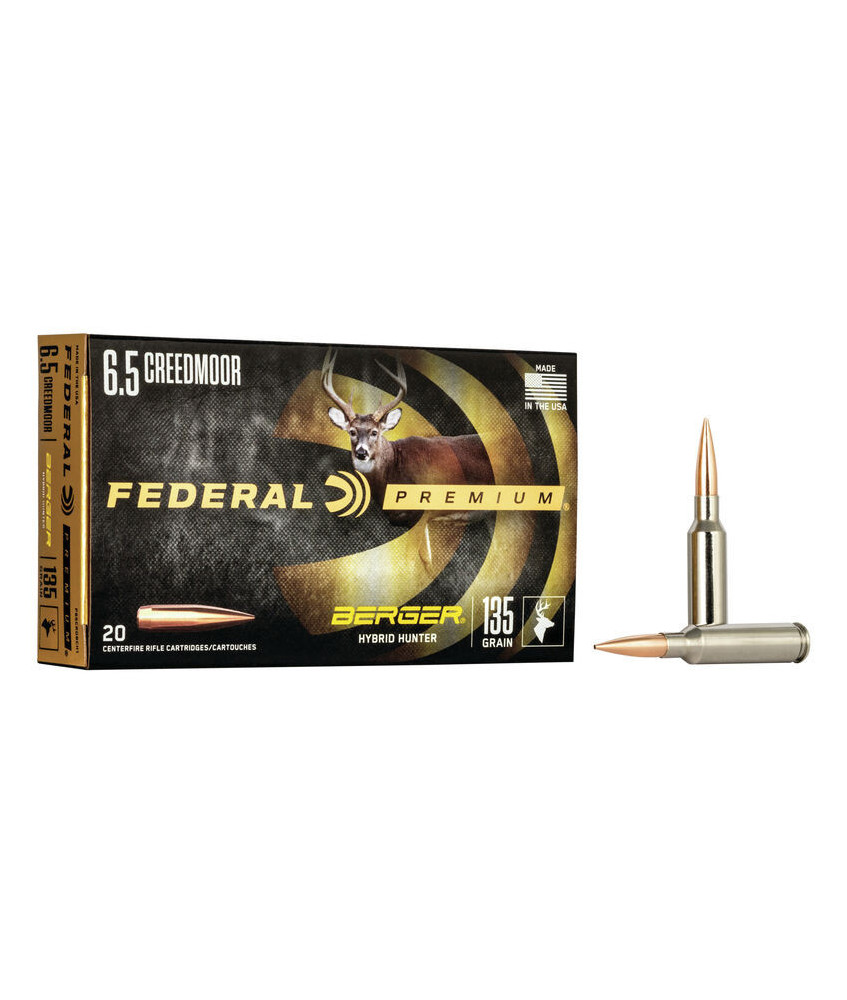 Munición metálica FEDERAL Berger Hibrid Hunter - 6.5 Creedmoor - 135 grains