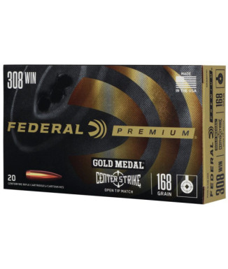 Munición metálica FEDERAL Gold Medal CenterStrike - 308 Win. - 168 grains