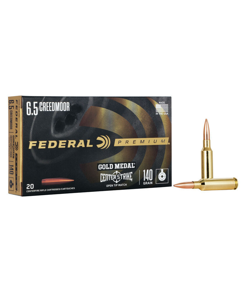 Munición metálica FEDERAL Gold Medal CenterStrike - 6.5 Creedmoor - 140 grains
