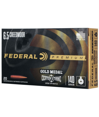 Munición metálica FEDERAL Gold Medal CenterStrike - 6.5 Creedmoor - 140 grains