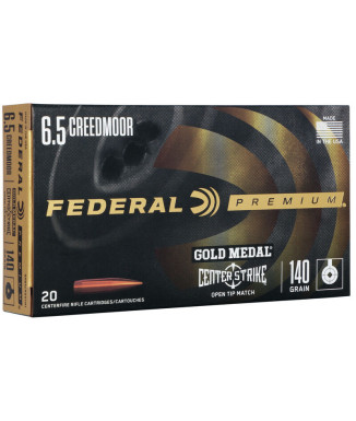 Munición metálica FEDERAL Gold Medal CenterStrike - 6.5 Creedmoor - 140 grains