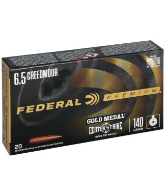 Munición metálica FEDERAL Gold Medal CenterStrike - 6.5 Creedmoor - 140 grains