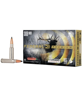 Munición metálica FEDERAL Trophy Copper - 308 Win. - 165 grains