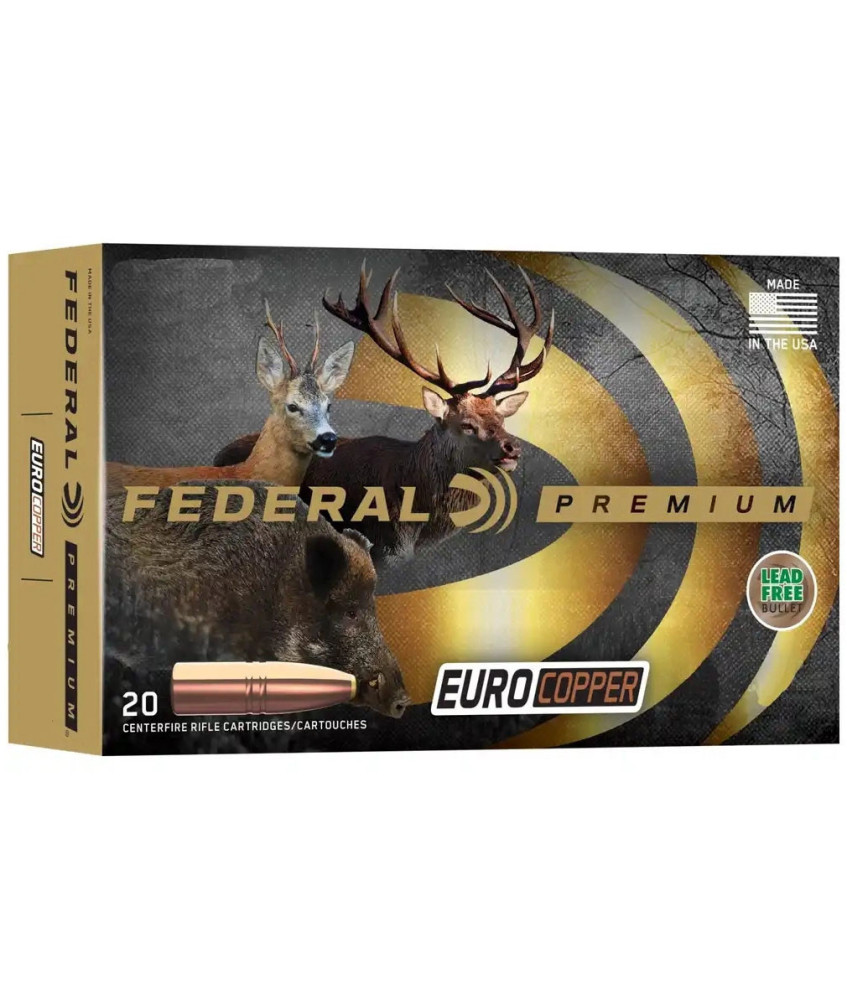 Munición metálica FEDERAL EuroCopper - 243 Win. - 80 grains