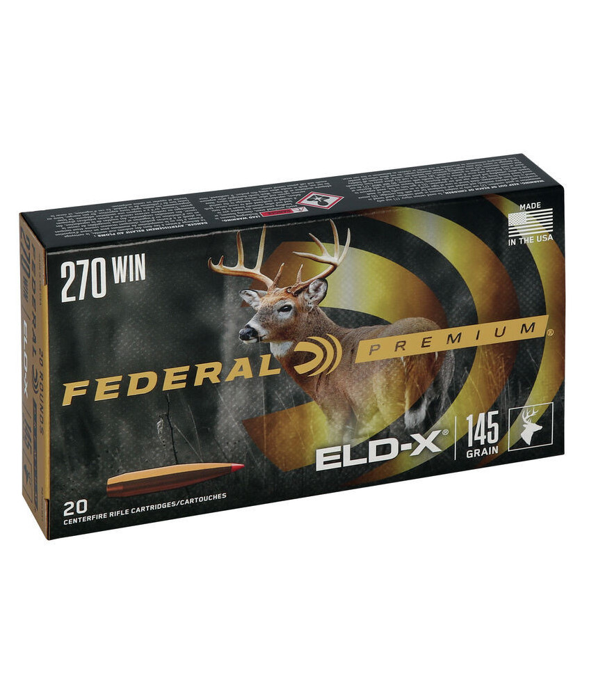 Munición metálica FEDERAL Hornady ELD-X - 270 Win. - 145 grains