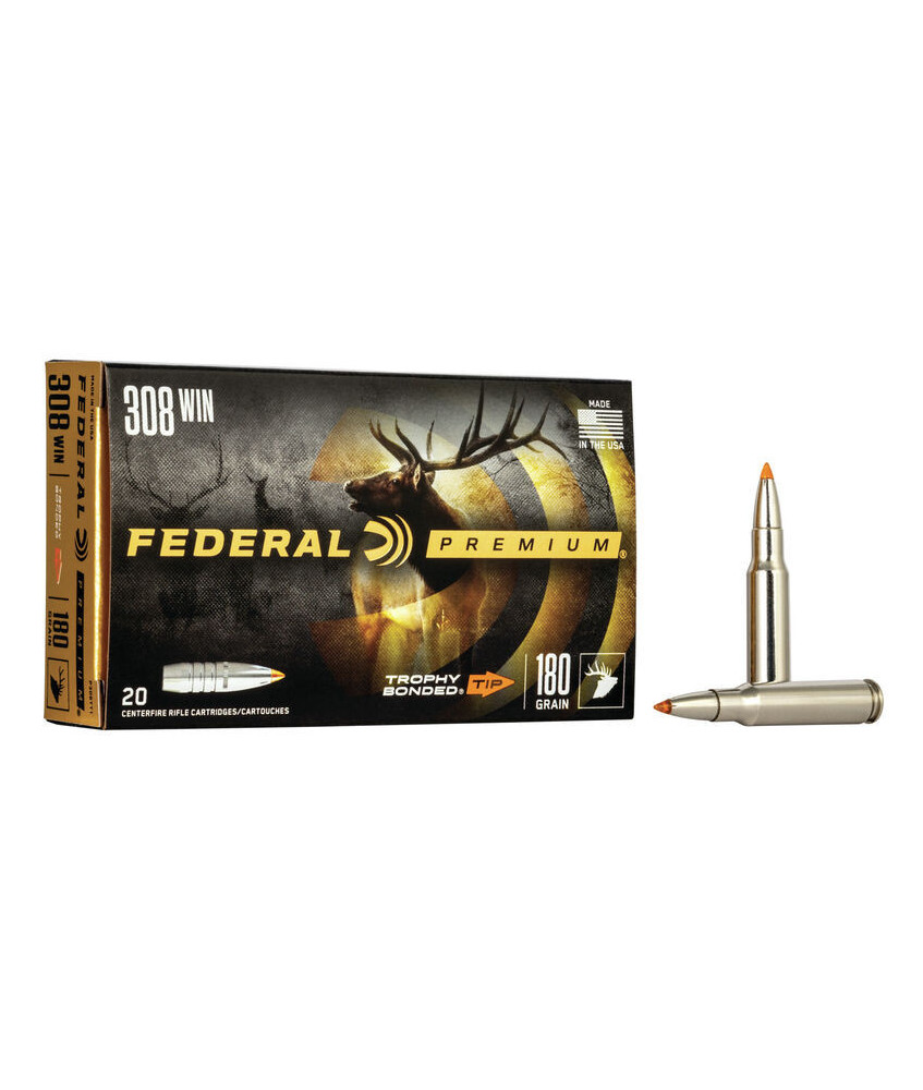 Munición metálica FEDERAL Trophy Bonded Tip - 308 Win. - 180 grains