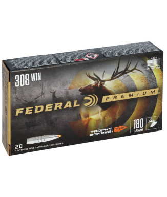 Munición metálica FEDERAL Trophy Bonded Tip - 308 Win. - 180 grains