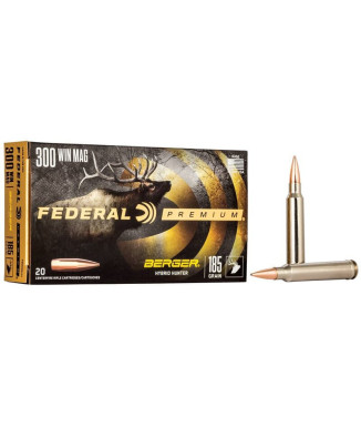 Munición metálica FEDERAL Berger Hibrid Hunter - 300 Win. Mag. - 185 grains