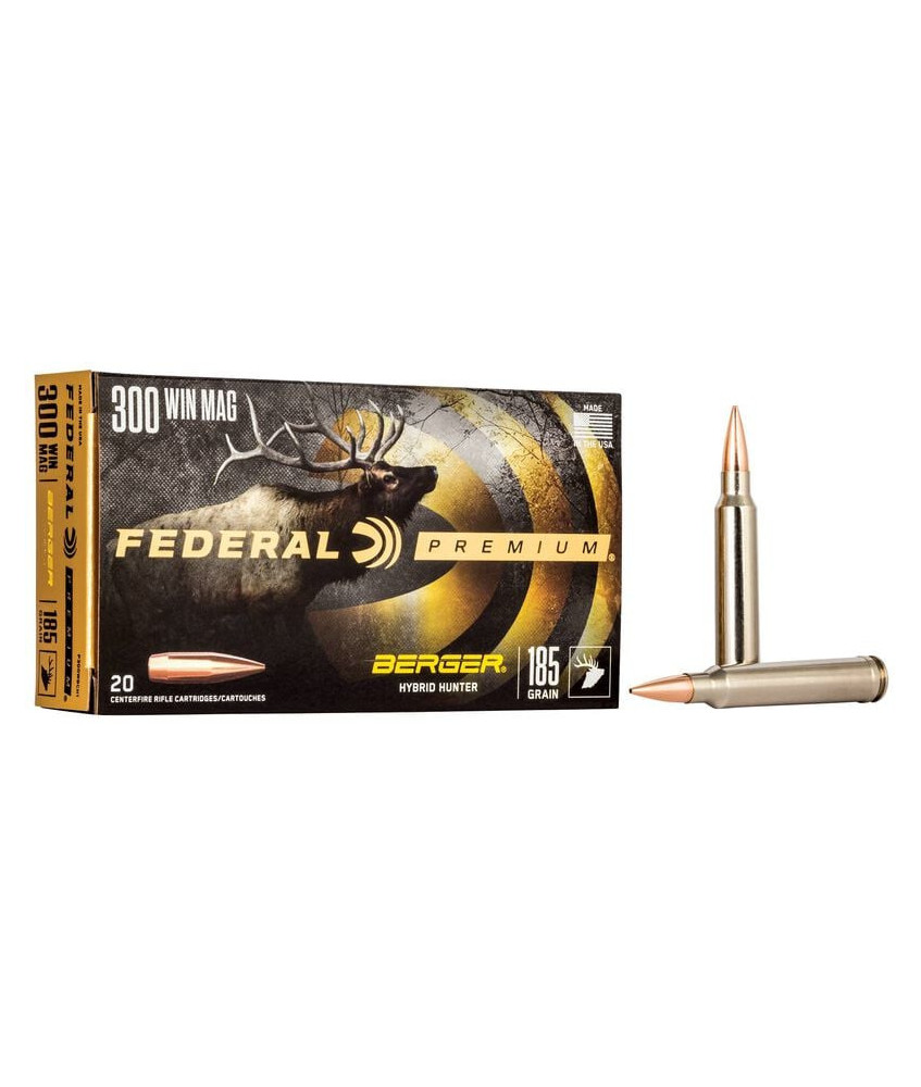 Munición metálica FEDERAL Berger Hibrid Hunter - 300 Win. Mag. - 185 grains