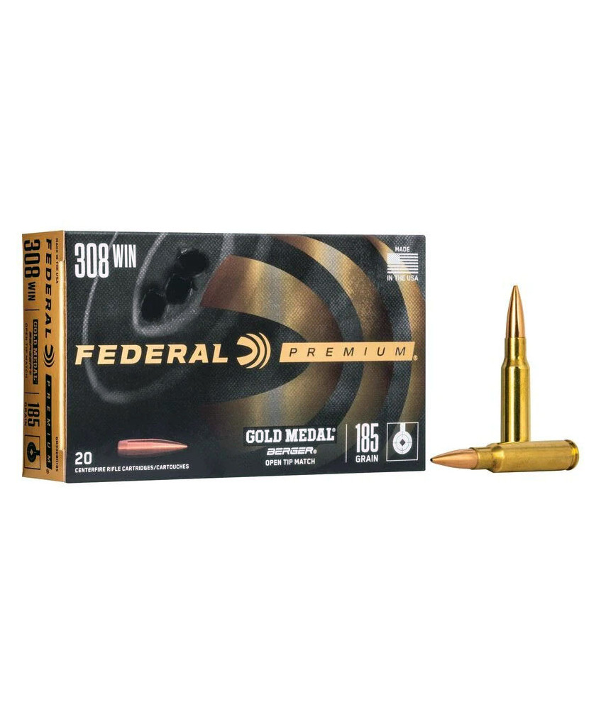 Munición metálica FEDERAL Gold Medal Berger - 308 Win. - 185 grains