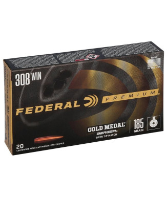 Munición metálica FEDERAL Gold Medal Berger - 308 Win. - 185 grains