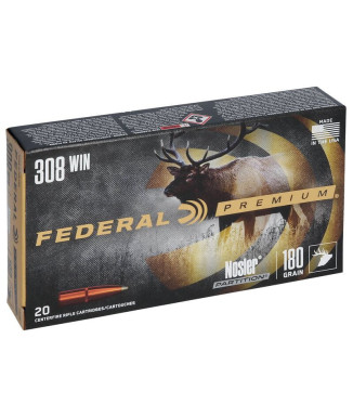 Munición metálica FEDERAL Nosler Partition - 308 Win. - 180 grains