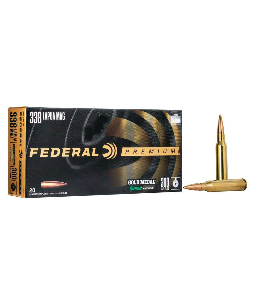 Munición metálica FEDERAL Gold Medal Sierra MatchKing - 338 Lapua Mag. - 300 grains