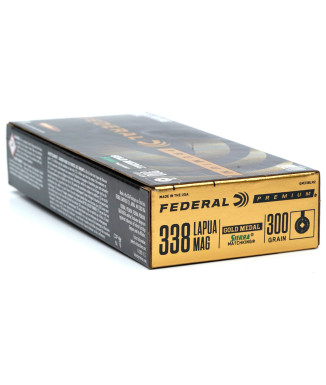 Munición metálica FEDERAL Gold Medal Sierra MatchKing - 338 Lapua Mag. - 300 grains
