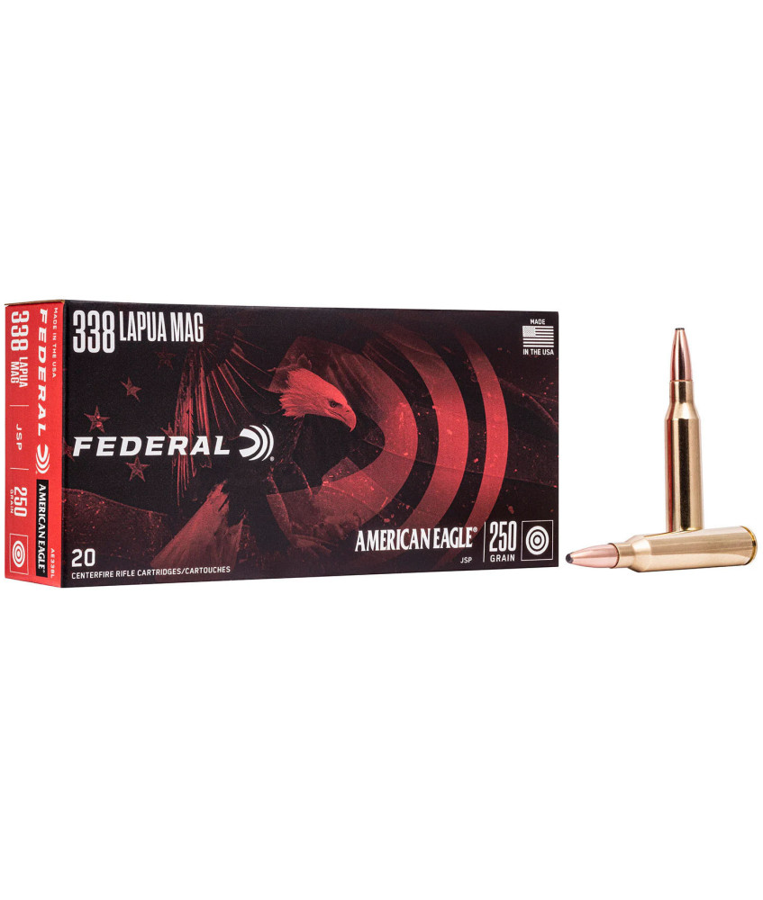 Munición metálica FEDERAL American Eagle - 338 Lapua Mag. - 250 grains - JSP
