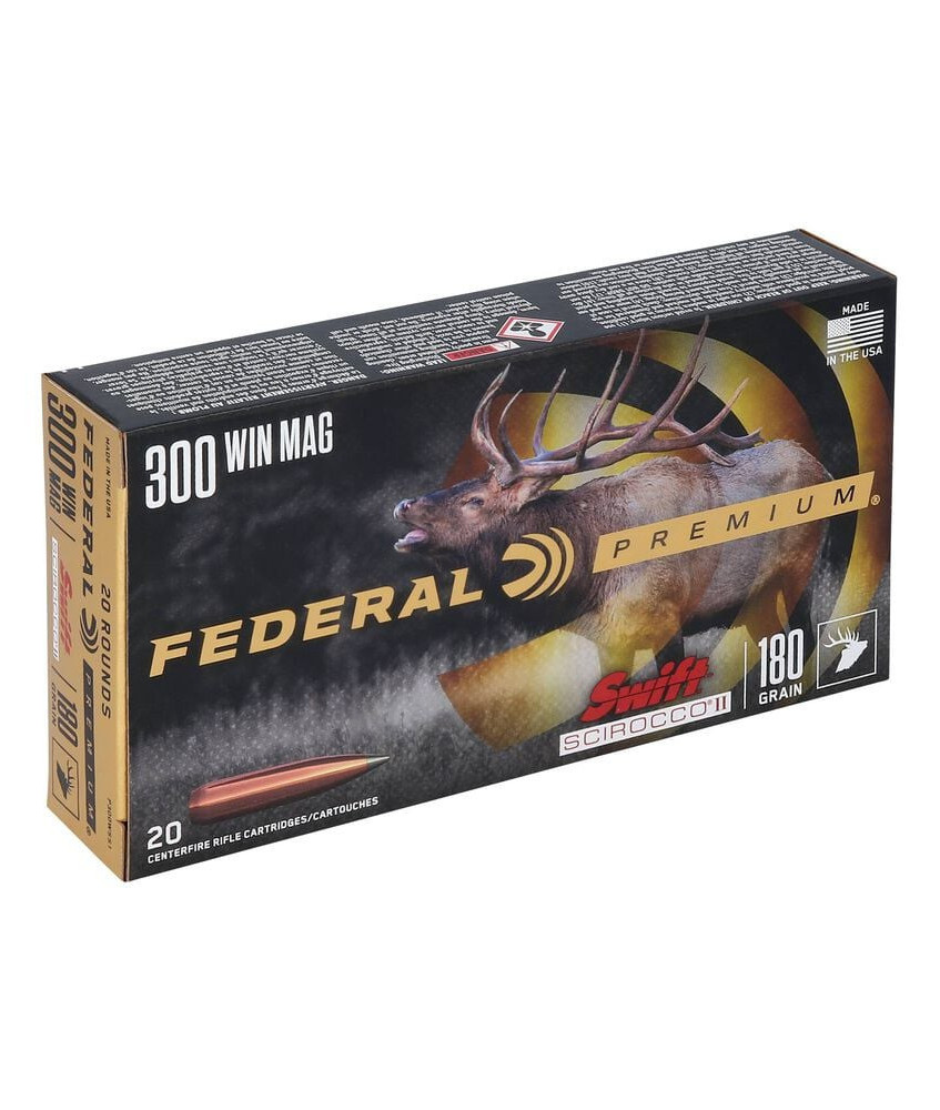Munición metálica FEDERAL Swift Scirocco II - 300 Win. Mag. - 180 grains