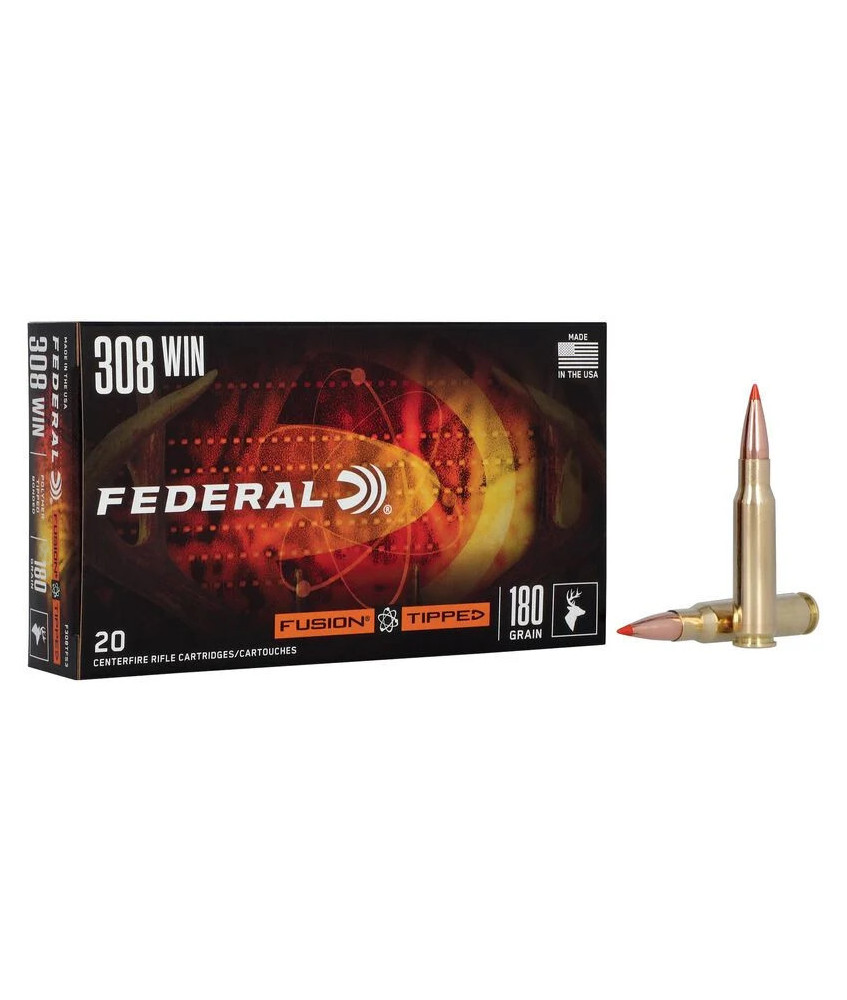 Munición metálica FEDERAL Fusion Tipped - 308 Win. - 180 grains