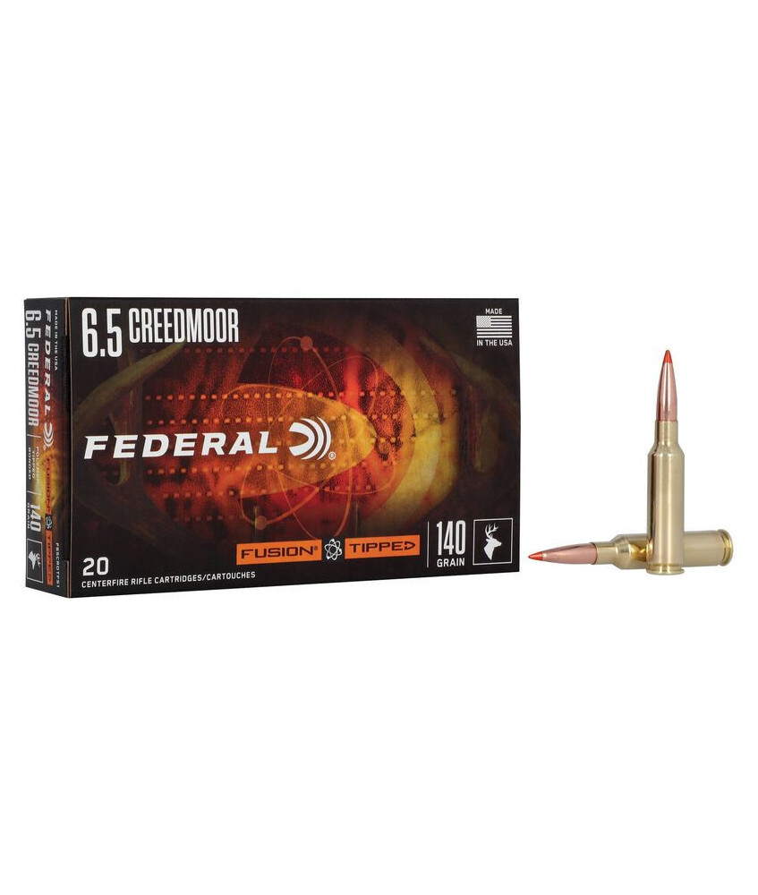 Munición metálica FEDERAL Fusion Tipped - 6.5 Creedmoor - 140 grains