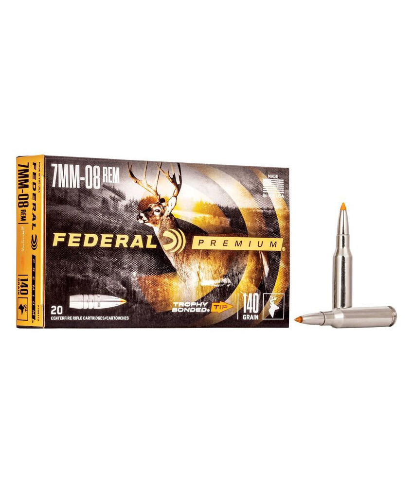 Munición metálica FEDERAL Trophy Bonded Tip - 7mm-08 - 140 grains