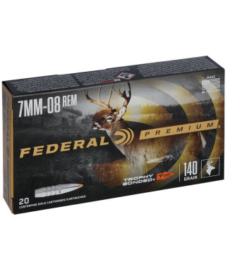 Munición metálica FEDERAL Trophy Bonded Tip - 7mm-08 - 140 grains