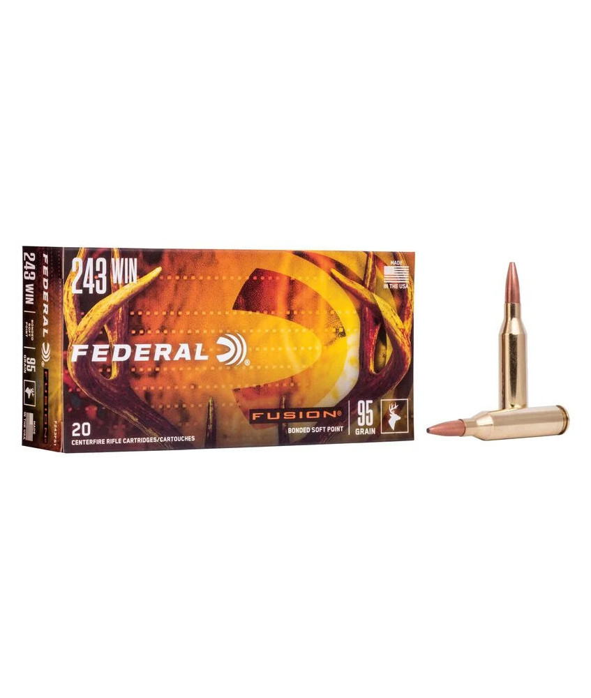 Munición metálica FEDERAL Fusion - 243 Win. - 95 grains