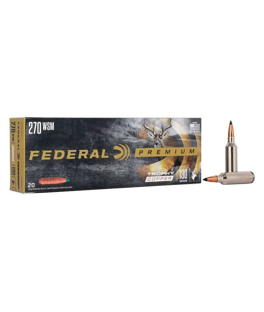 Munición metálica FEDERAL Trophy Copper - 270 WSM - 130 grains