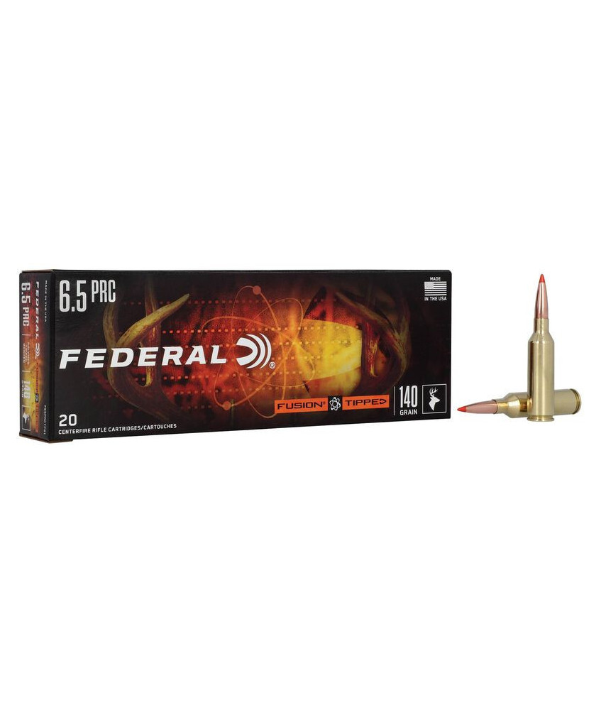 Munición metálica FEDERAL Fusion Tipped - 6.5 PRC - 140 grains