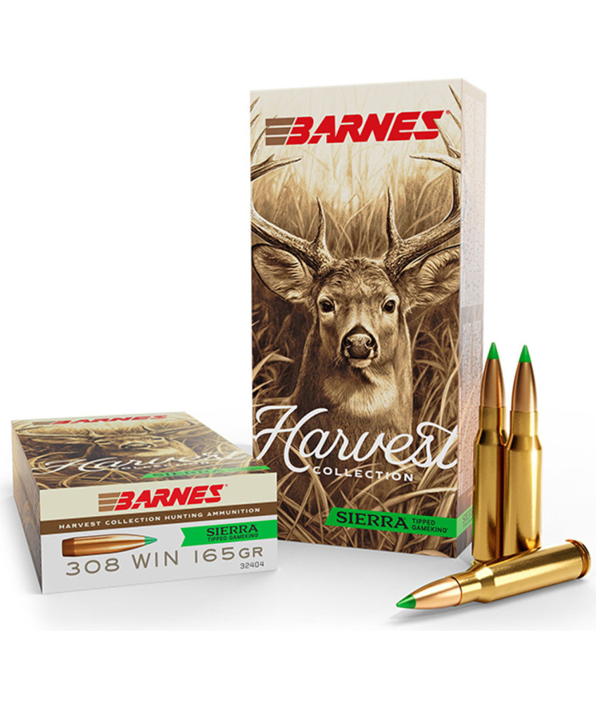 Munición metálica BARNES Harvest Collection Sierra Tipped GameKing - 308 Win. - 165 grains