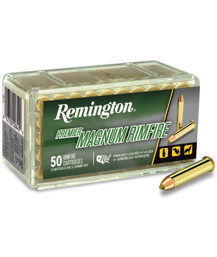Munición metálica REMINGTON Premier Magnum Rimfire ACCUTIP-V - .22 Magnum - 33 grains