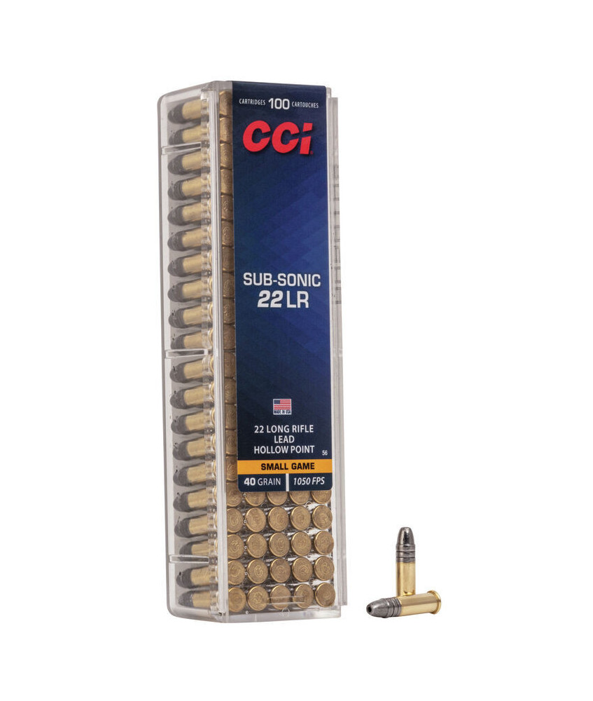 Munición CCI Sub-Sonic - .22 LR - 40 grains - LHP