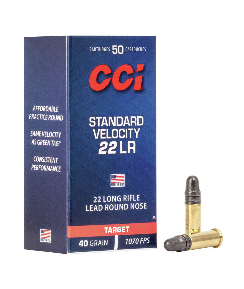 Munición CCI Standard Velocity - .22 LR - 40 grains - LRN