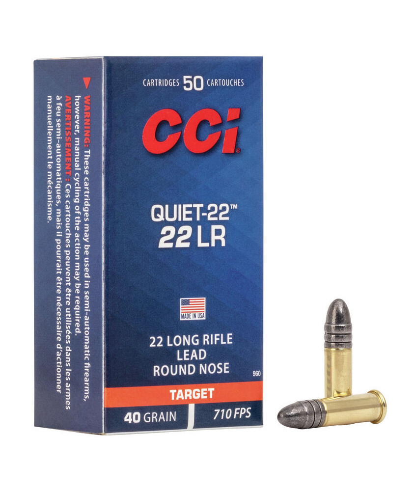 Munición CCI Quiet-22 - .22 LR - 40 grains - LRN