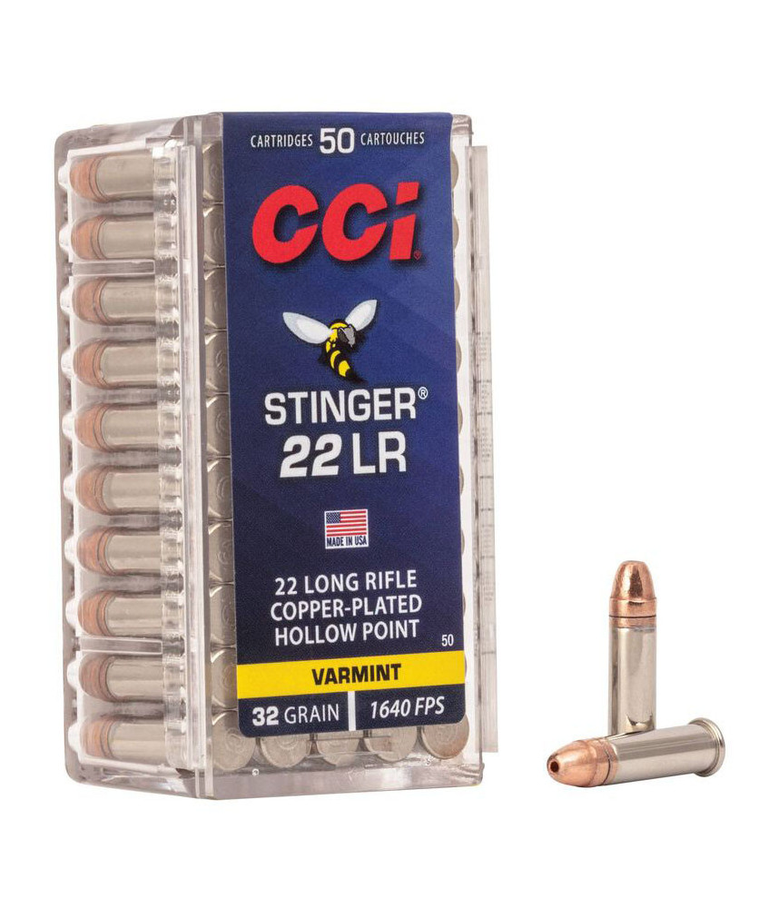 Munición CCI Stinger - .22 LR - 32 grains - CPHP