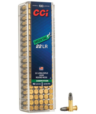 Munición CCI Green Tag - .22 LR - 40 grains - LRN