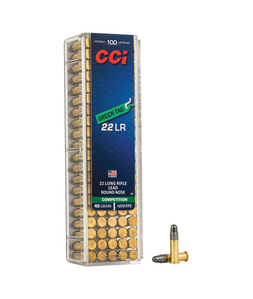 Munición CCI Green Tag - .22 LR - 40 grains - LRN