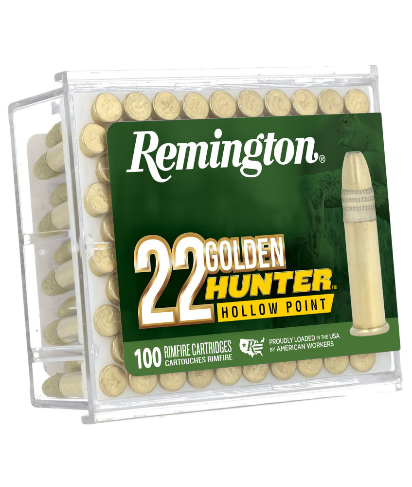 Munición REMINGTON .22 LR Golden Hunter HP - 40 grains - JHP