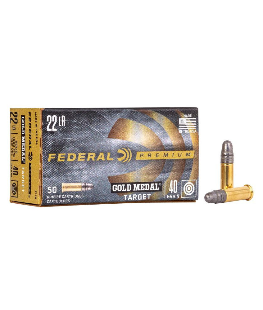 Munición FEDERAL Gold Medal Target - .22LR - 40 grains - LRN