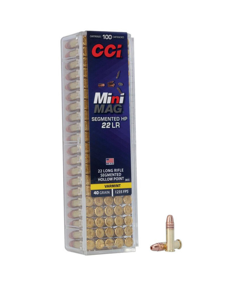 Munición CCI Mini-Mag Segmented HP - .22 LR - 40 grains - SHP
