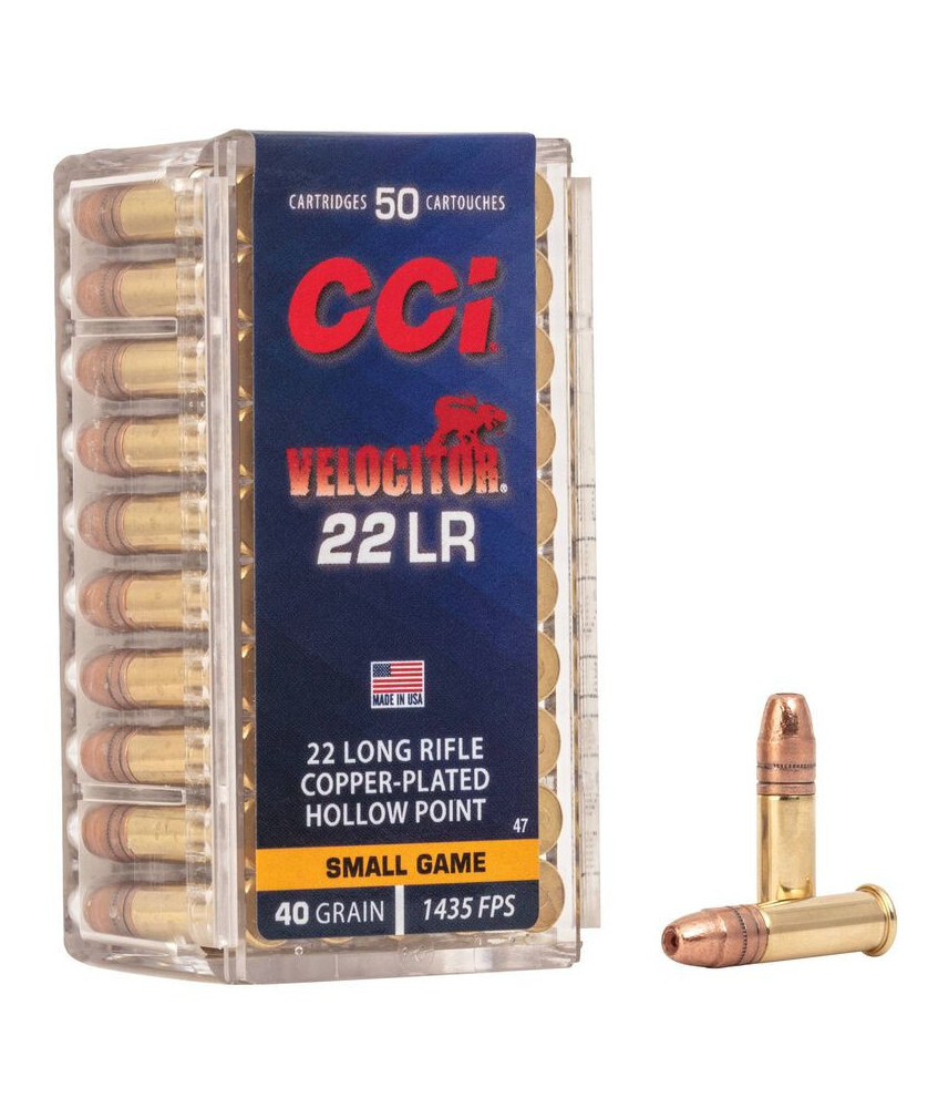 Munición CCI Velocitor - .22 LR - 40 grains - CPHP