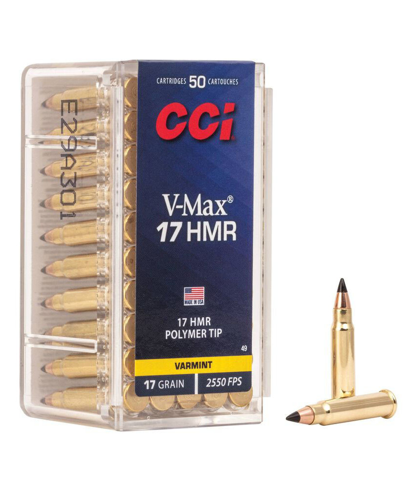 Munición metálica CCI V-MAX - 17 HMR - 17 grains