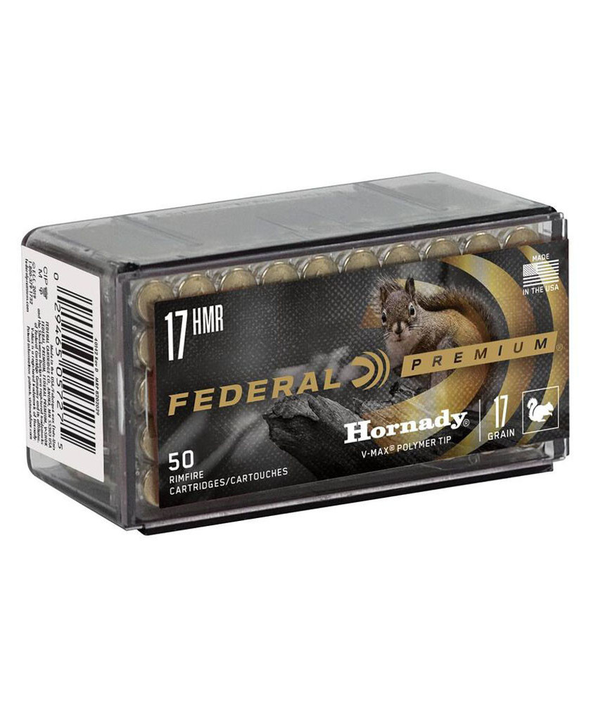 Munición metálica FEDERAL Hornady V-Max - 17 HMR - 17 grains