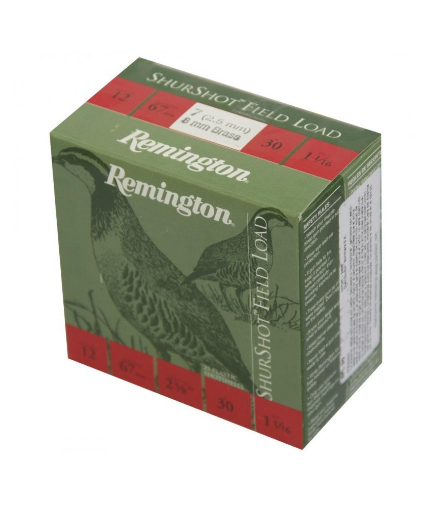 Cartuchos de caza 12/70 REMINGTON Shurshot OJEO PERDIZ 30gr. P-7