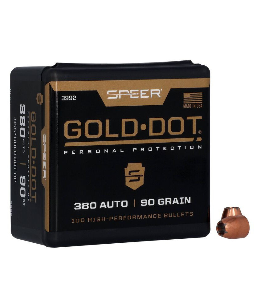 Puntas de bala SPEER Gold Dot HP - .355" - 90 grains