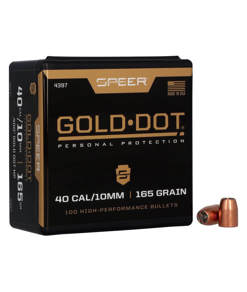 Puntas de bala SPEER Gold Dot HP - .400" - 165 grains
