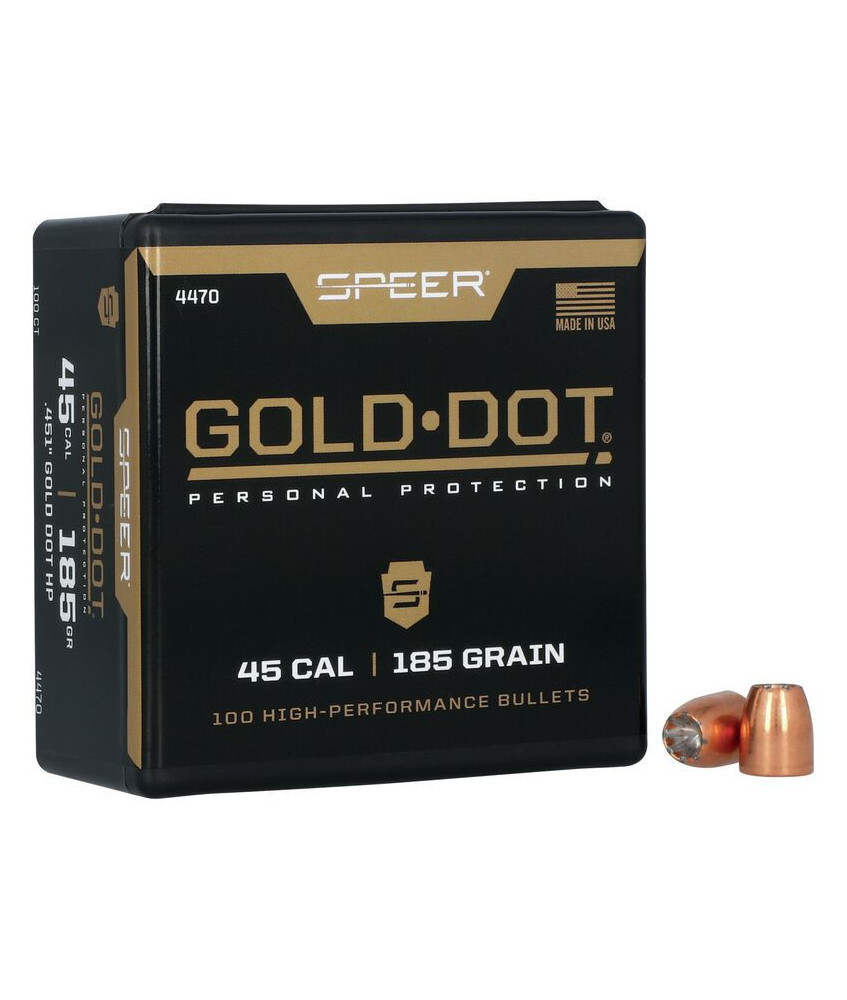 Puntas de bala SPEER Gold Dot HP - .451" - 185 grains