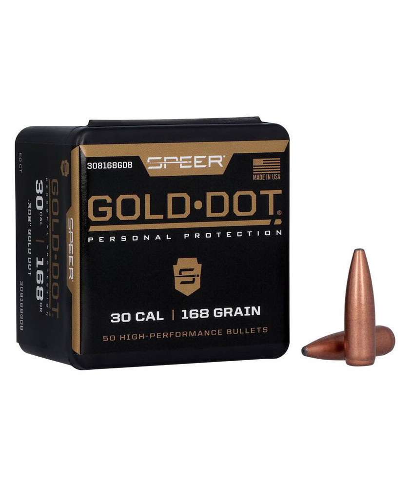 Puntas de bala SPEER Gold Dot SP - .308" - 168 grains
