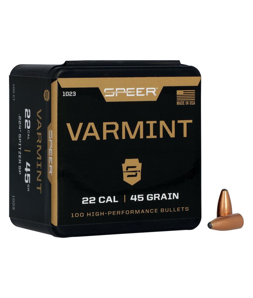 Puntas de bala SPEER Varmint SP - .224" - 45 grains